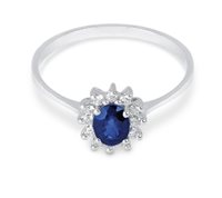 Ring Demetra Woman Diana in Gold Zaffiro blu 9K.119.Z.045.012.W